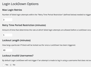 Lockdown Settings Logins