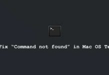 command not found mac terminal