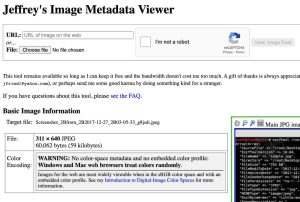 jeffry image metadata viewer online